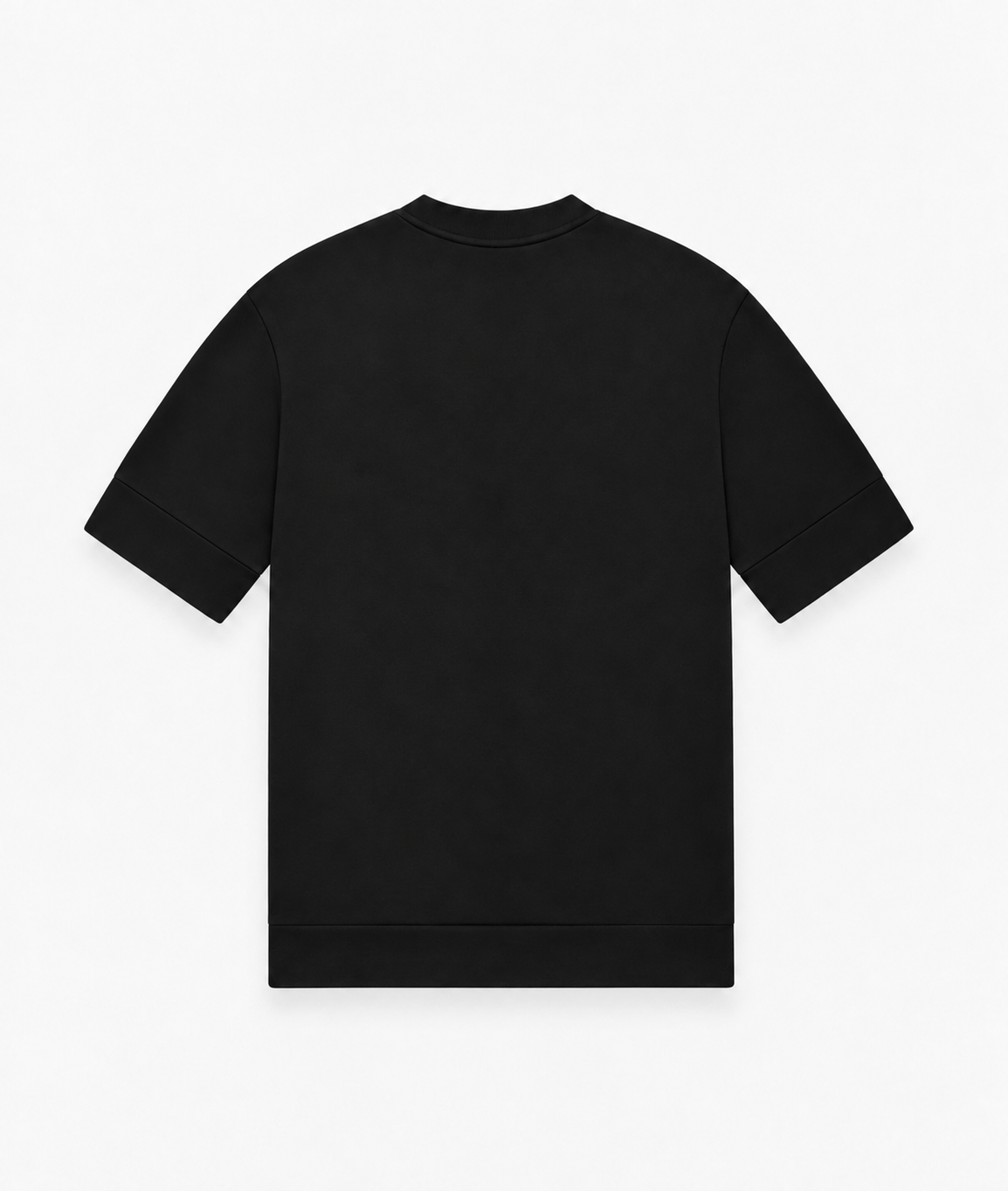 Single Jersey Supima Cuffed T-Shirt Black- Hombre Amsterdam