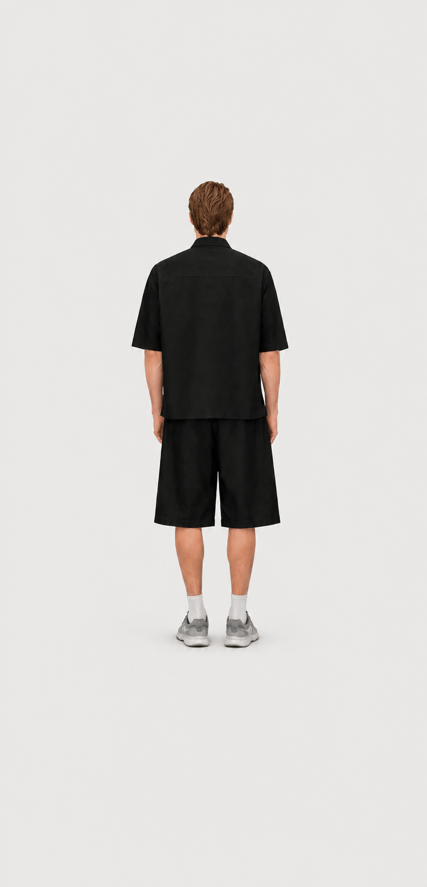 Wool Shirt Short Sleeves Black- Hombre Amsterdam