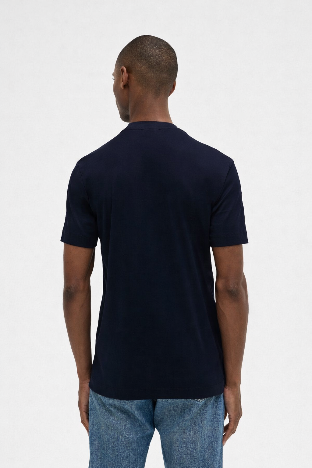 Interlock Supima T-Shirt Navy- Hombre Amsterdam