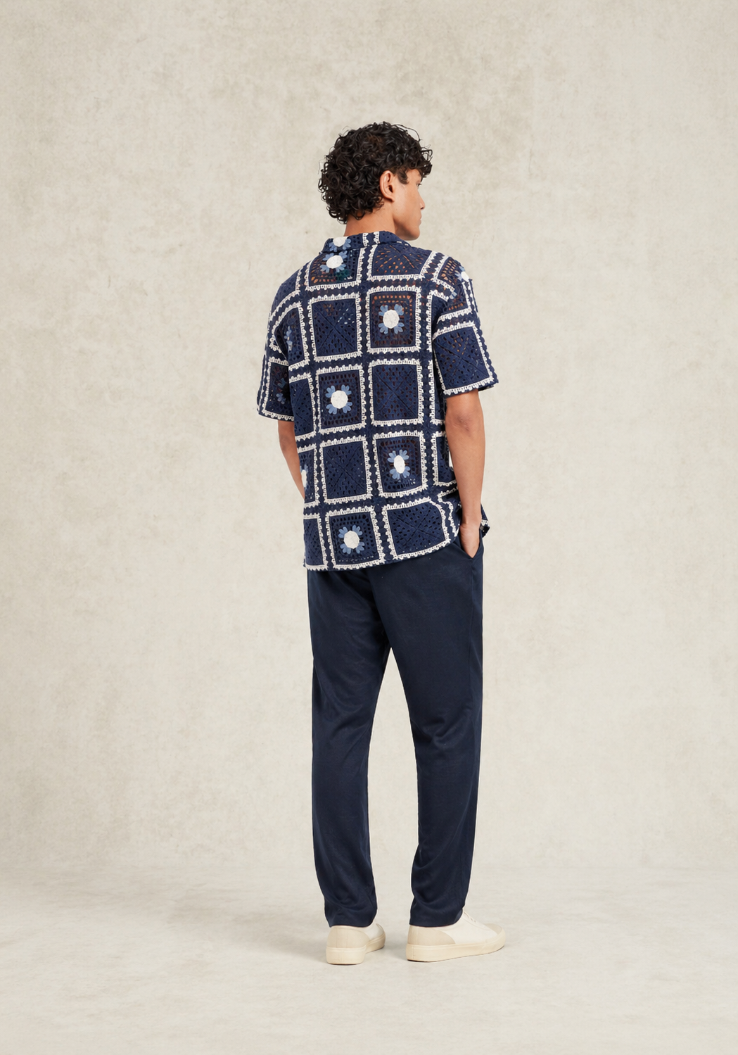 トップス THE SHISHIKUI Crochet / Navy Tejer Crochet Shirt Navy - CHÉ studios | Hombre Amsterdam