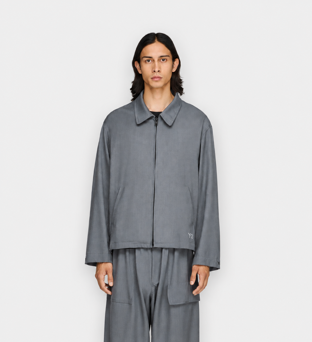 Wool Tailored Blouson Jacket Grey Five- Hombre Amsterdam