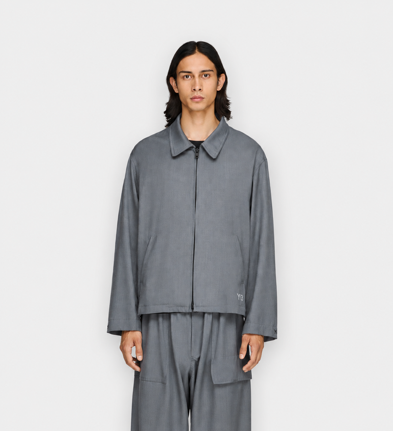 Wool Tailored Blouson Jacket Grey Five- Hombre Amsterdam