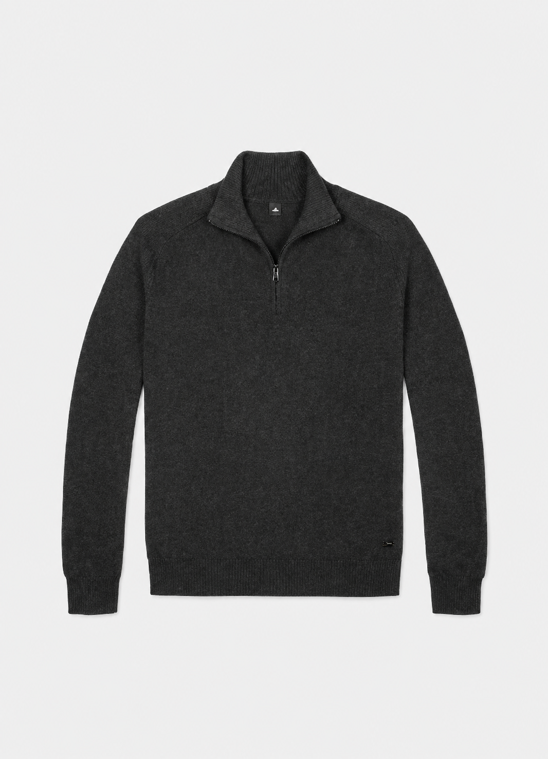 Luke Merino Wool Zip Pullover Black- Hombre Amsterdam