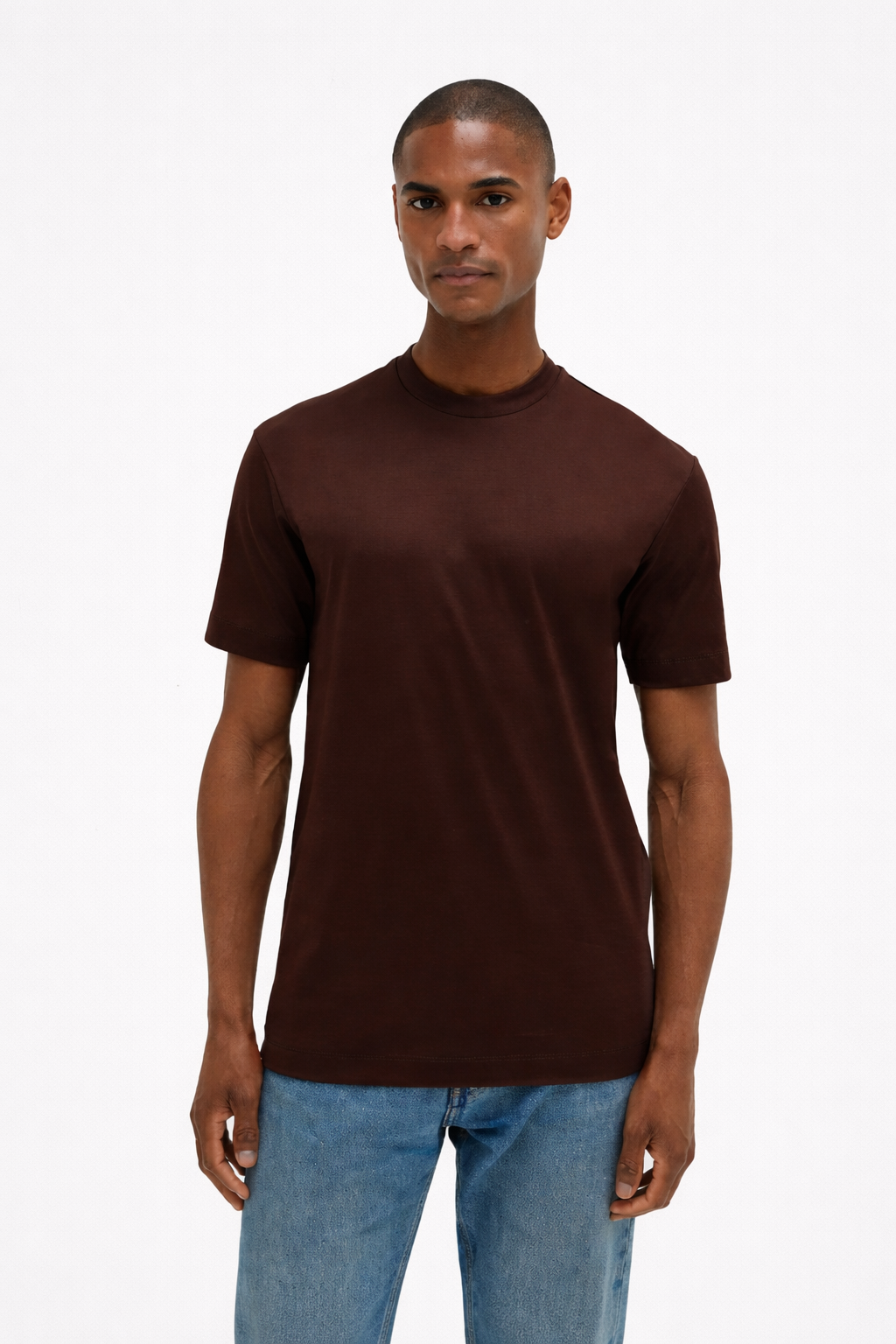 Interlock Supima T-Shirt Ebony Brown- Hombre Amsterdam