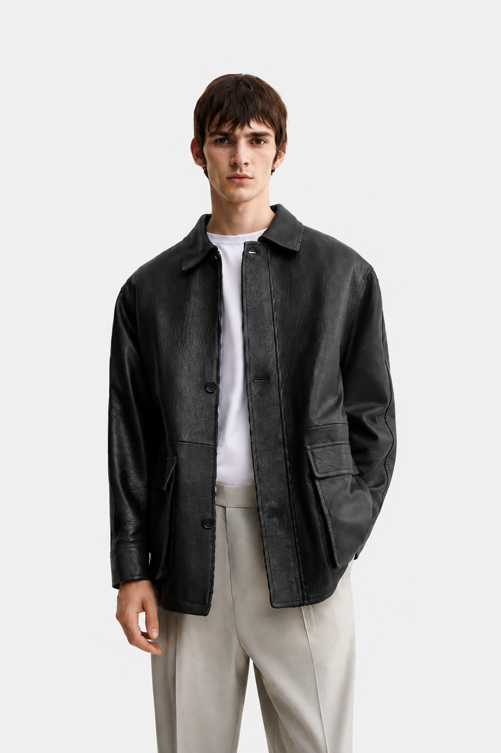 Mavis Leather Jacket Black- Hombre Amsterdam