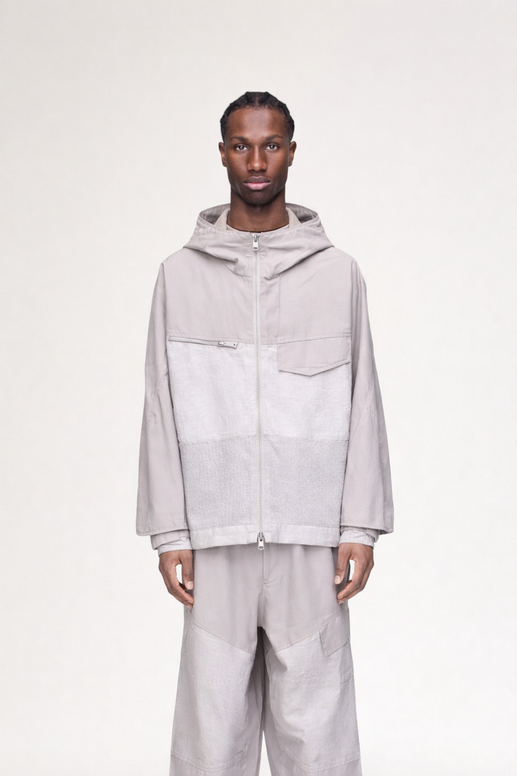  Hooded Field Jacket Light Brown- Hombre Amsterdam