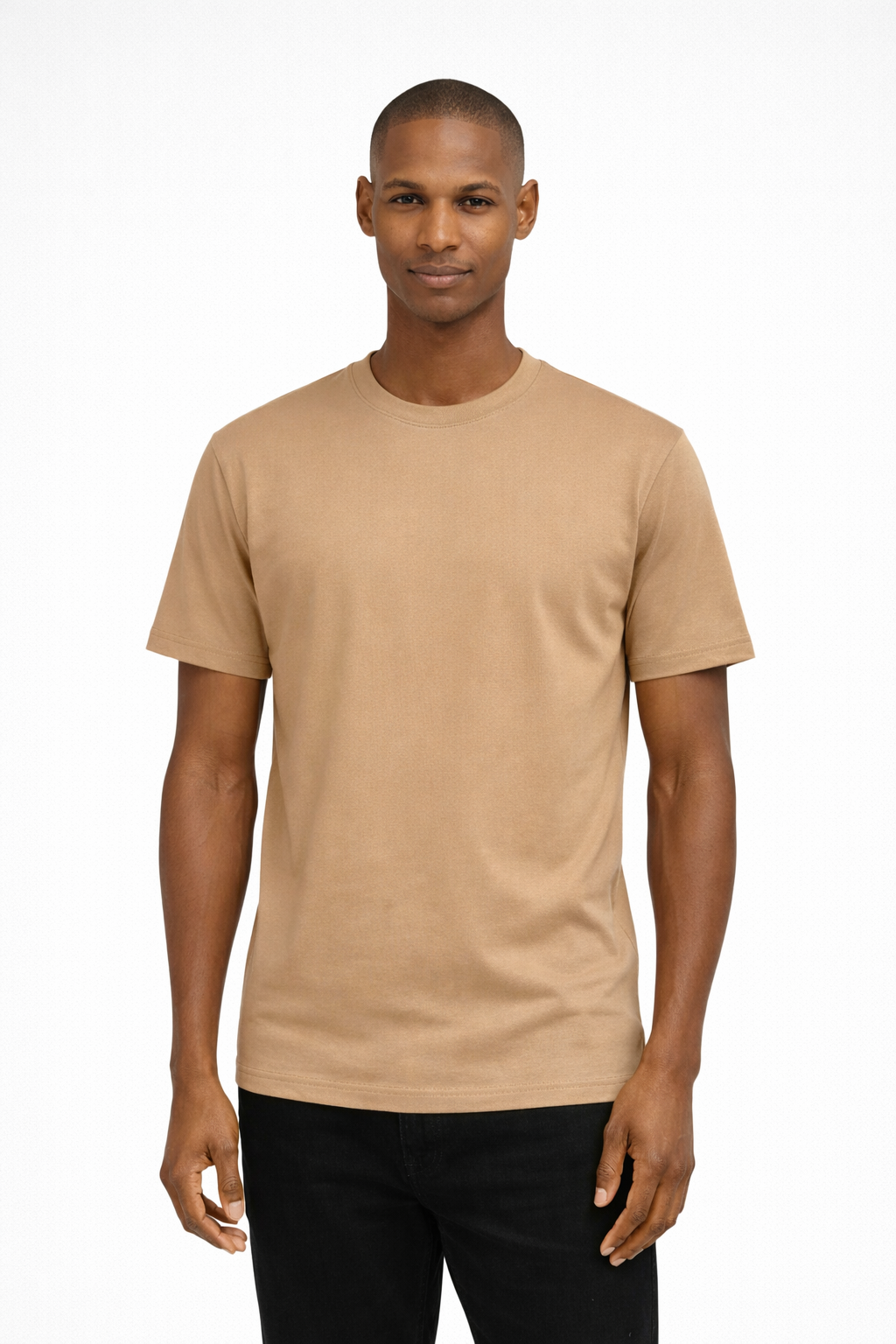 Interlock Supima T-Shirt Hazelnut- Hombre Amsterdam
