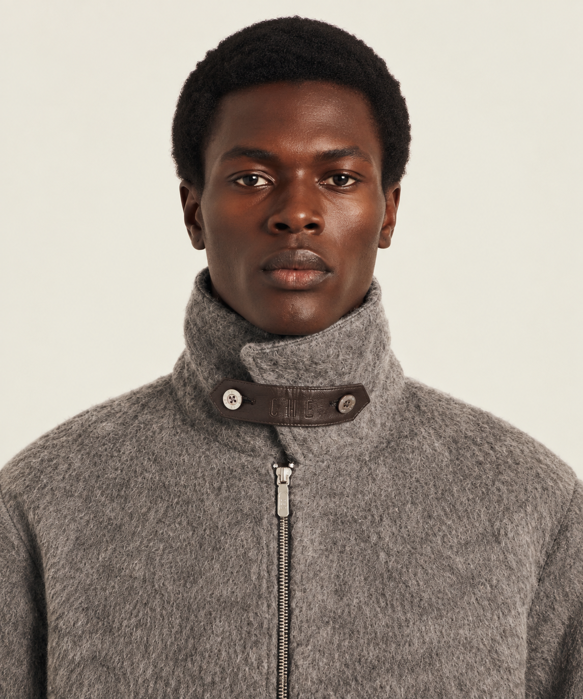Verbier Wool Mohair Jacket Stone Grey- Hombre Amsterdam