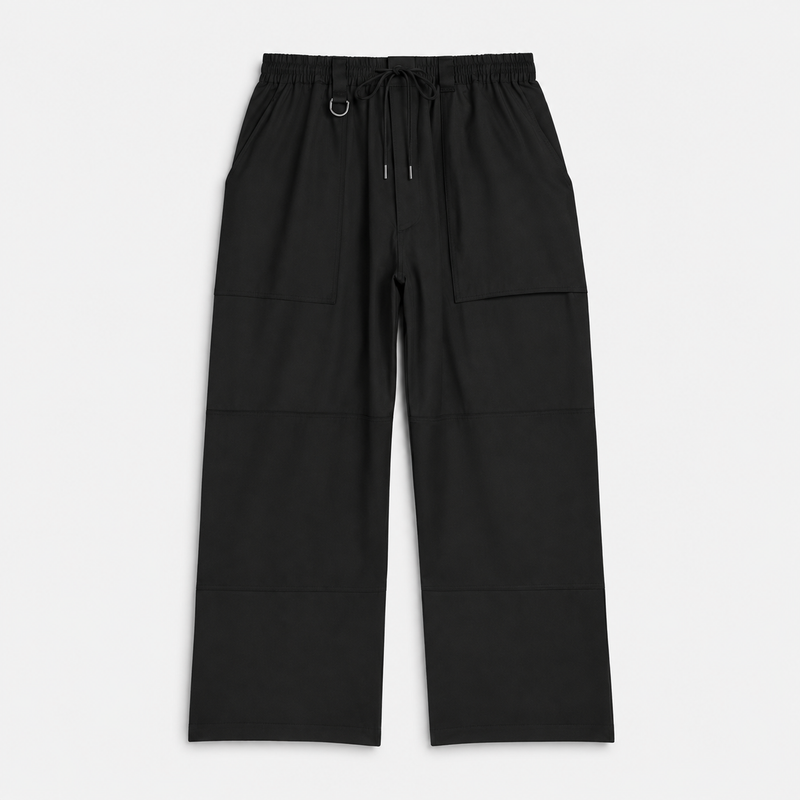 Wool Wide Pants Black- Hombre Amsterdam