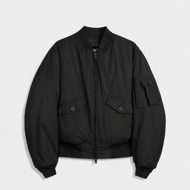 Nylon Bomber Jacket Black- Hombre Amsterdam