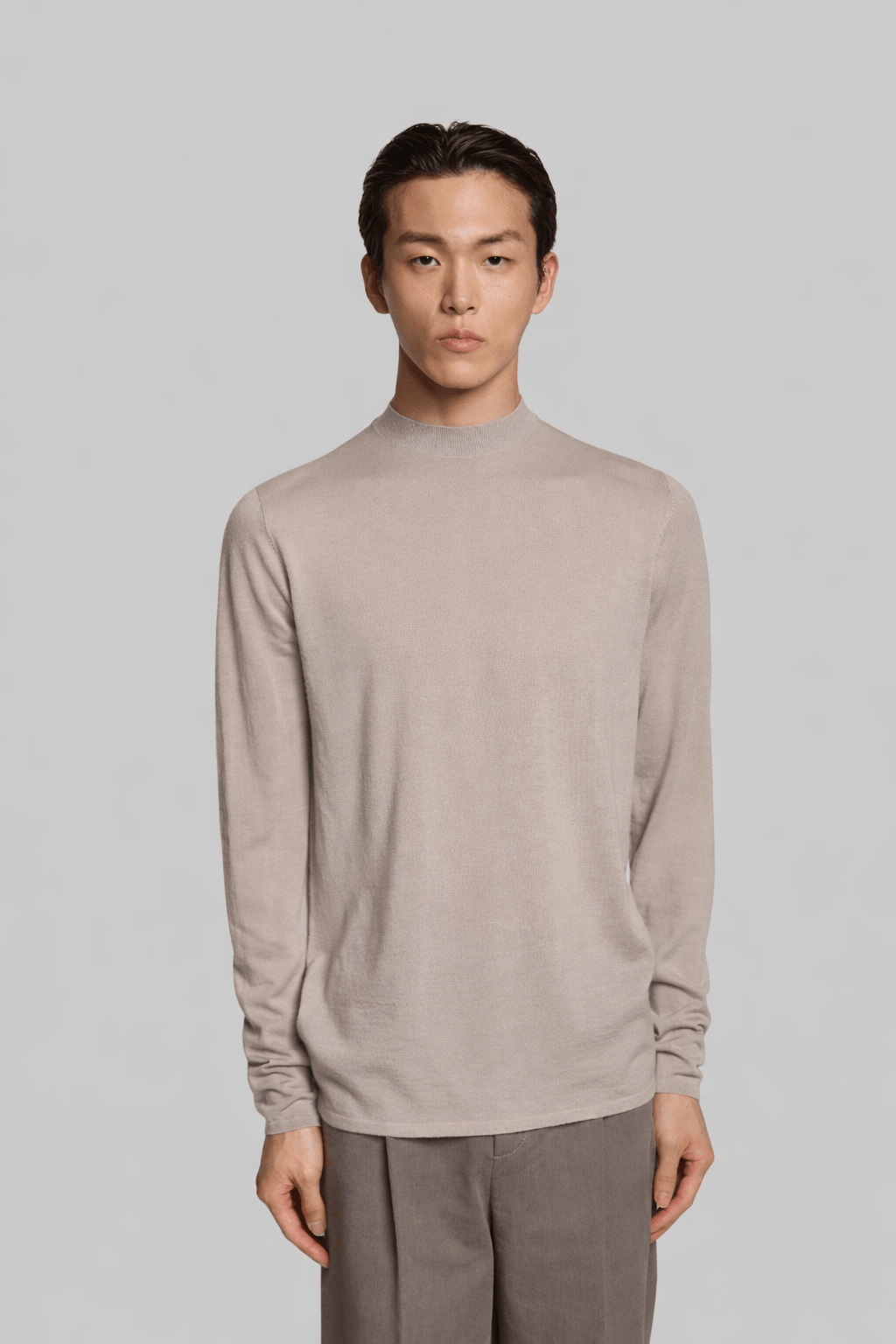 Fine Knit Sweater Beige - Hombre Amsterdam