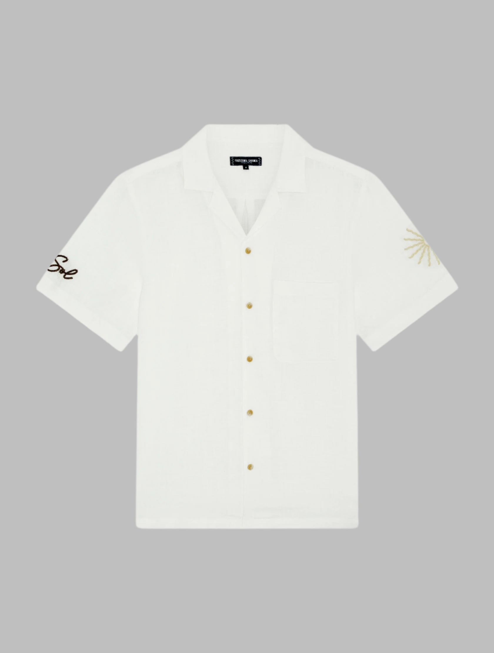 FRESCOBOL ALVES EMBROIDERED LINEN SHIRT - Hombre Amsterdam