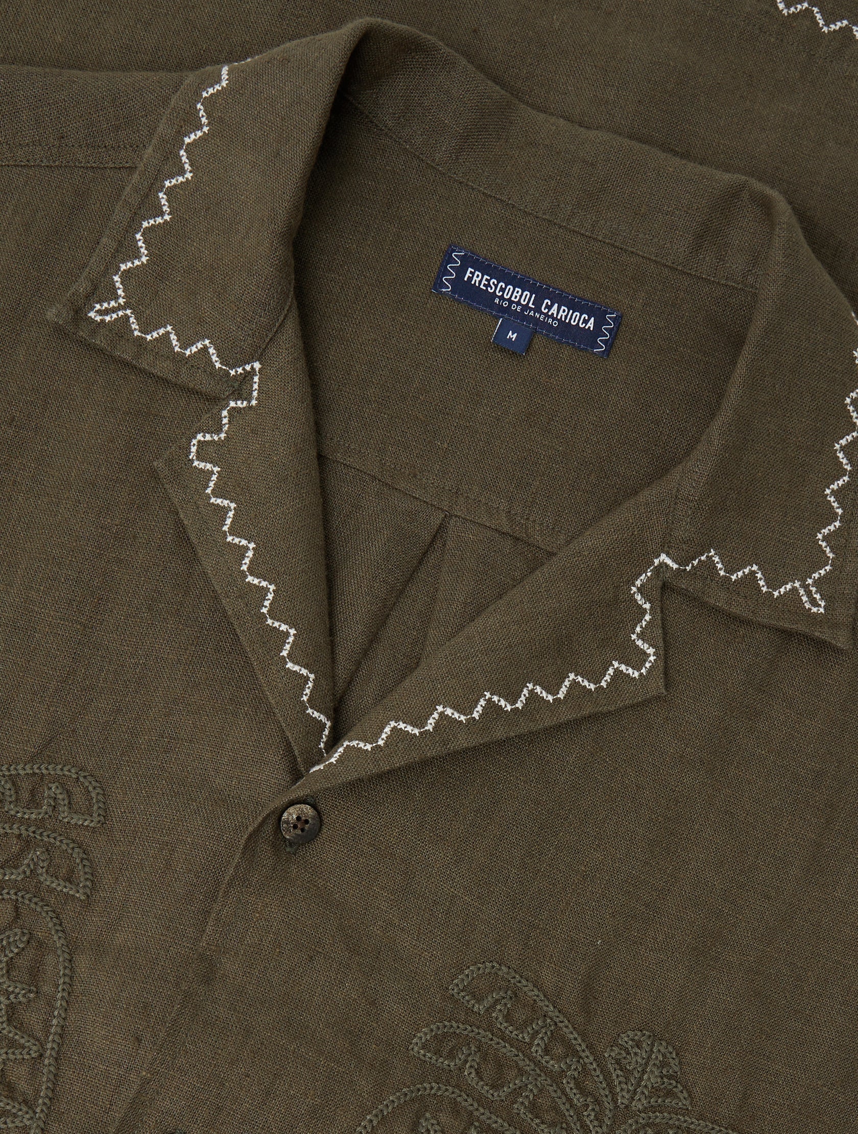 FRESCOBOL FLAVIO EMBROIDERED LINEN SHIRT - Hombre Amsterdam