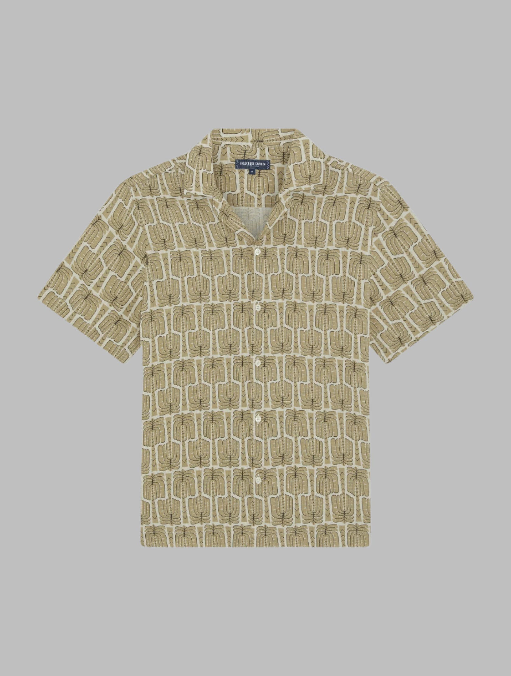 FRESCOBOL ROBERTO LINEN SHIRT DRIED MOSS - Hombre Amsterdam