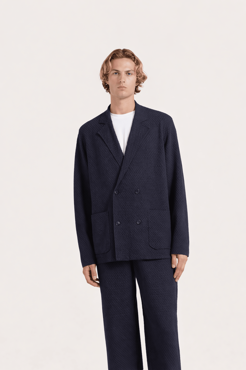 Garcia Knitted Blazer Navy- Hombre Amsterdam