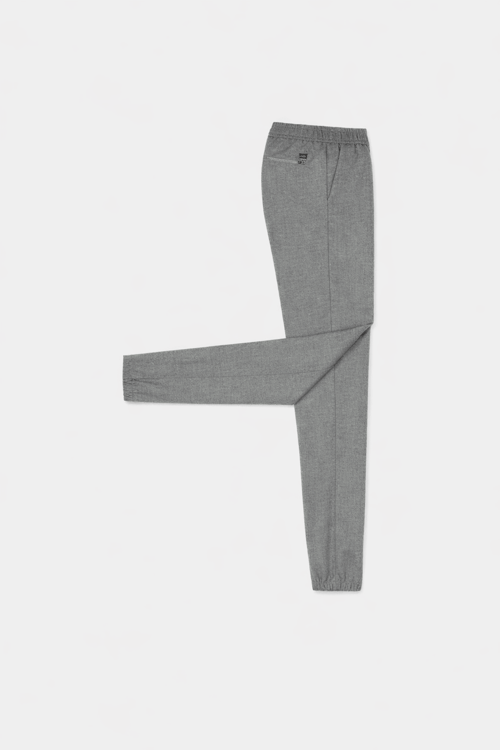 Harper Stretch Wool Comfort Trousers Mid Grey Melange - Hombre Amsterdam