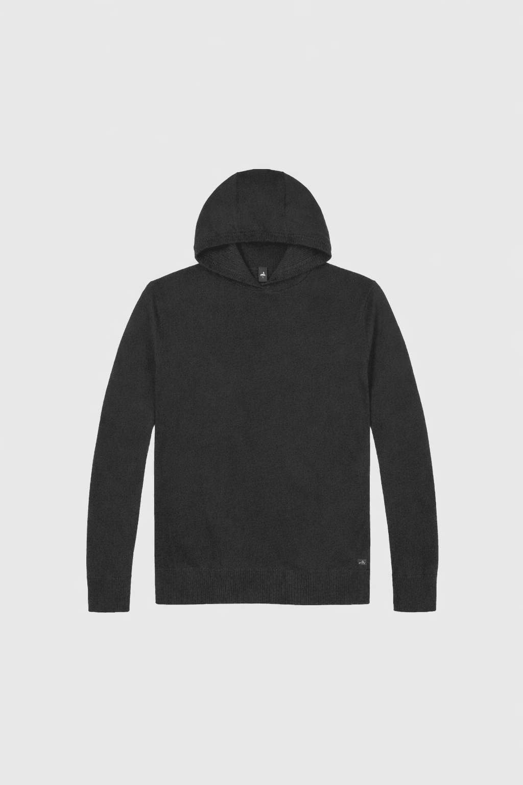 Howell Knitted Hooded Pullover Pure Black - Hombre Amsterdam