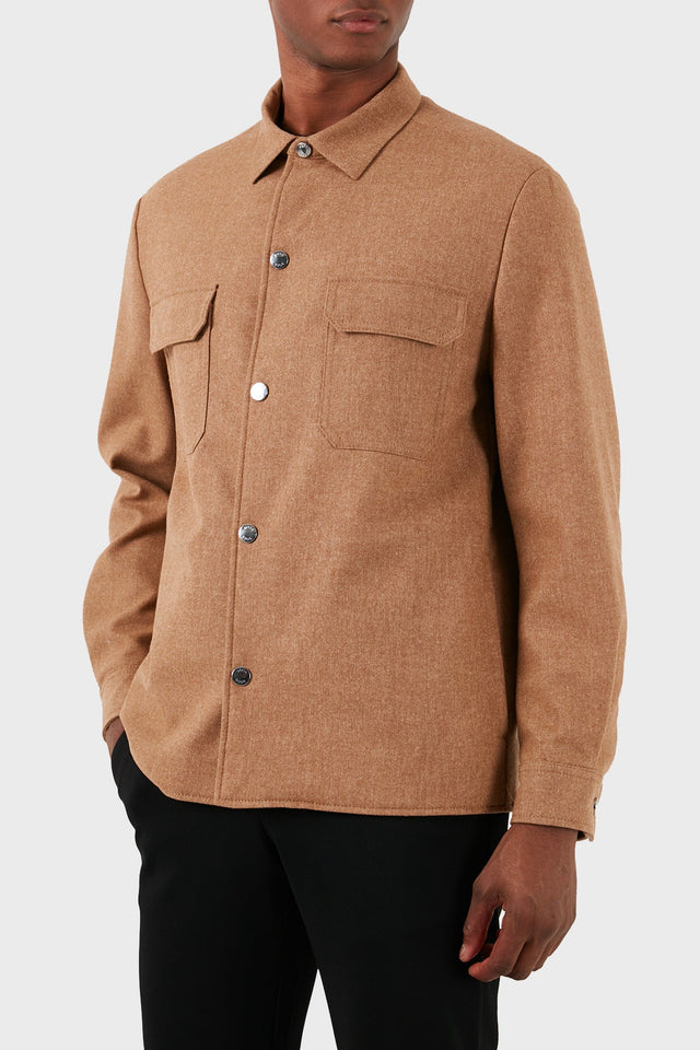 HUGO BOSS PADDED SHIRT CAMEL - Hombre Amsterdam
