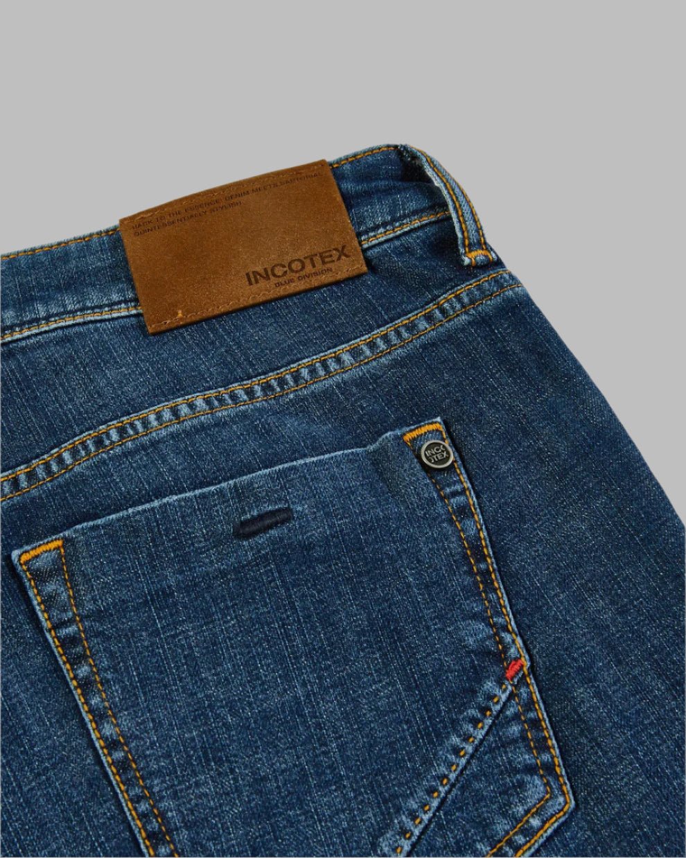 INCOTEX TAPERED FIT STRETCH DENIM TROUSER - Hombre Amsterdam