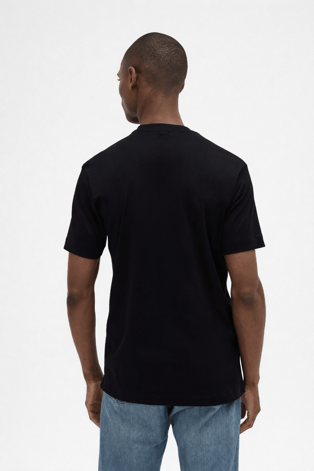 Interlock Supima Cotton T-Shirt Black - Hombre Amsterdam