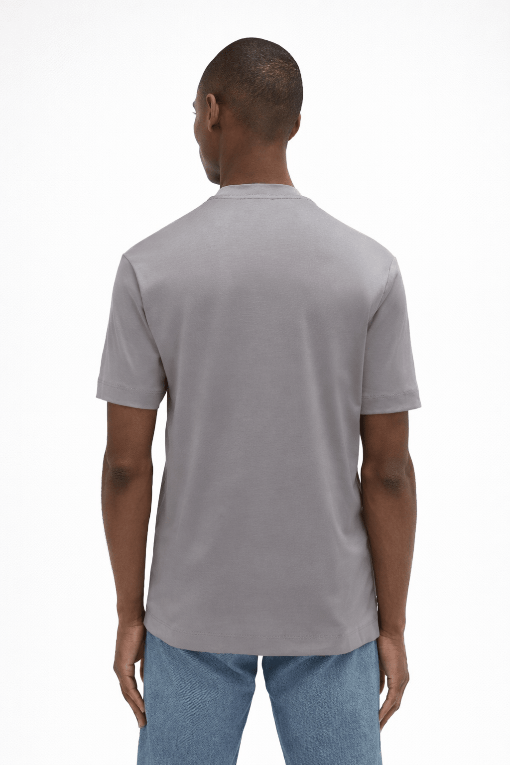 Interlock Supima Cotton T-Shirt Grey - Hombre Amsterdam
