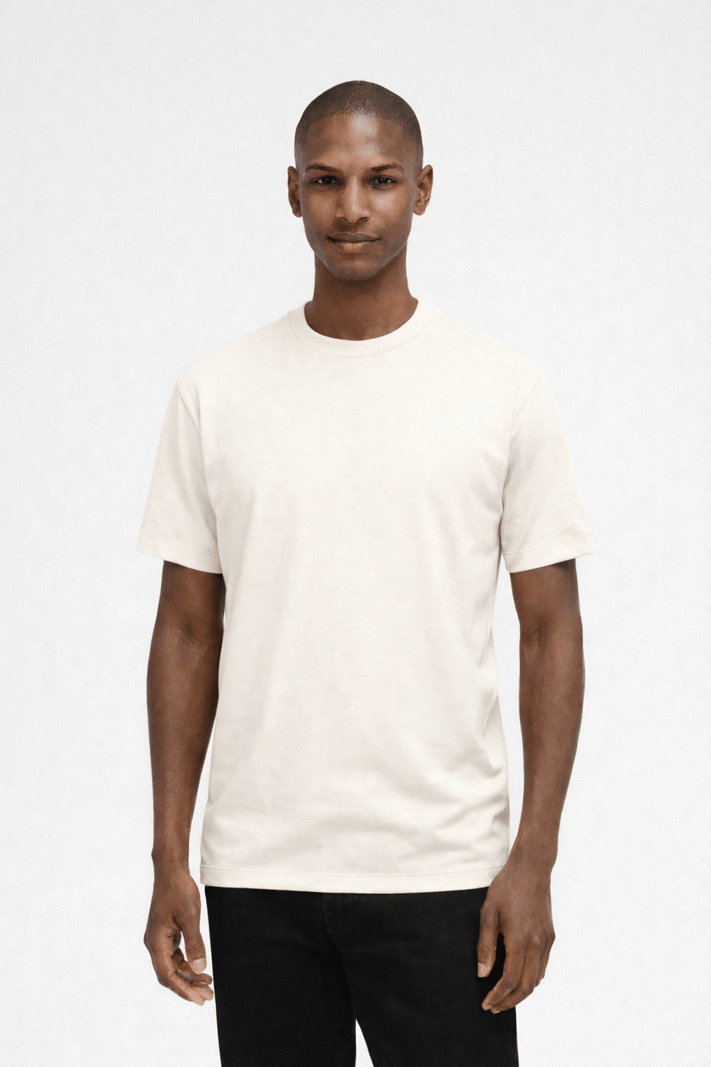 Interlock Supima T-Shirt Cream - Hombre Amsterdam