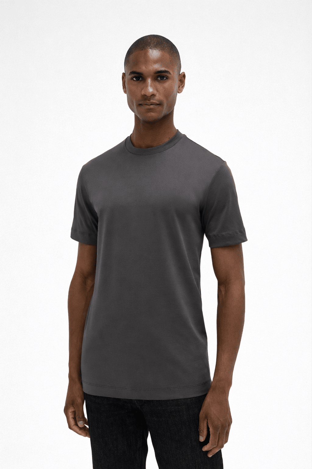 Interlock Supima T-Shirt Dark Grey - Hombre Amsterdam