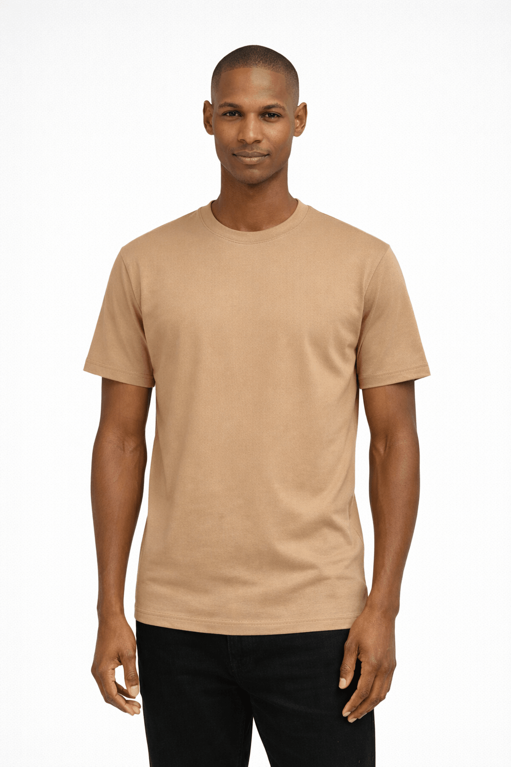 Interlock Supima T-Shirt Hazelnut - Hombre Amsterdam