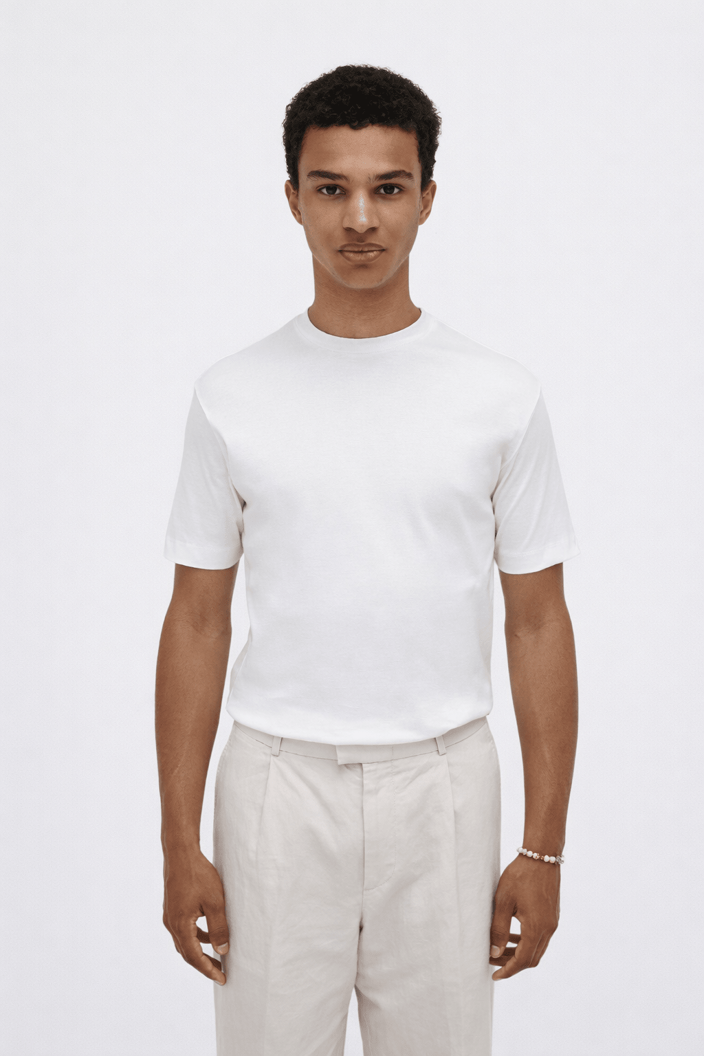 Interlock Supima T-Shirt Off White - Hombre Amsterdam