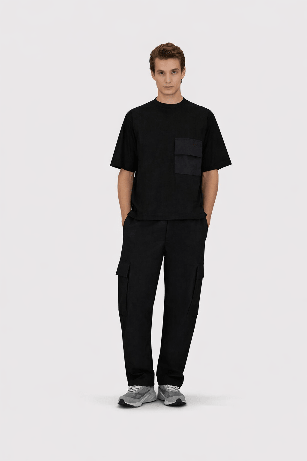 Light Mercerised T-Shirt Black - Hombre Amsterdam