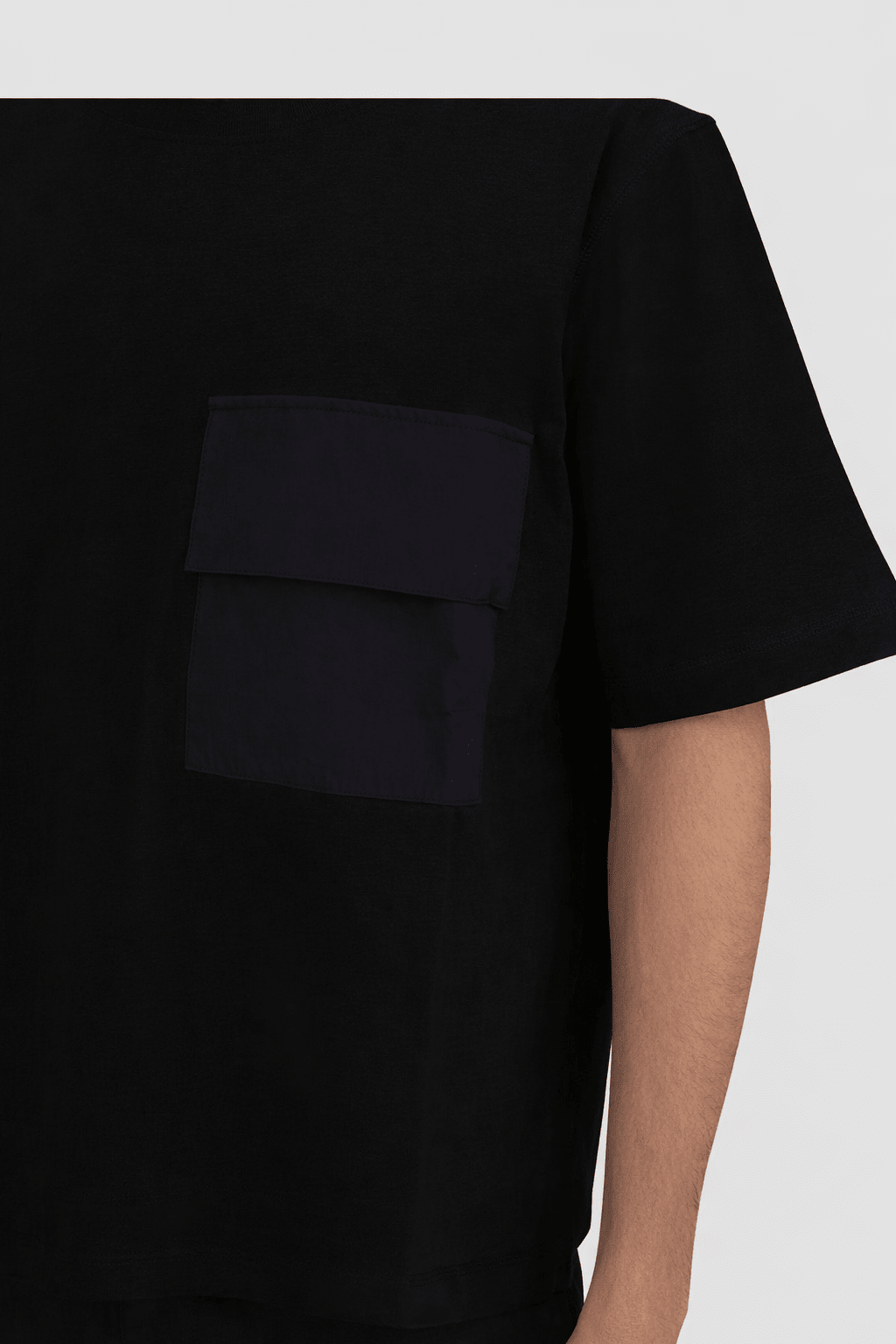 Light Mercerised T-Shirt Black - Hombre Amsterdam