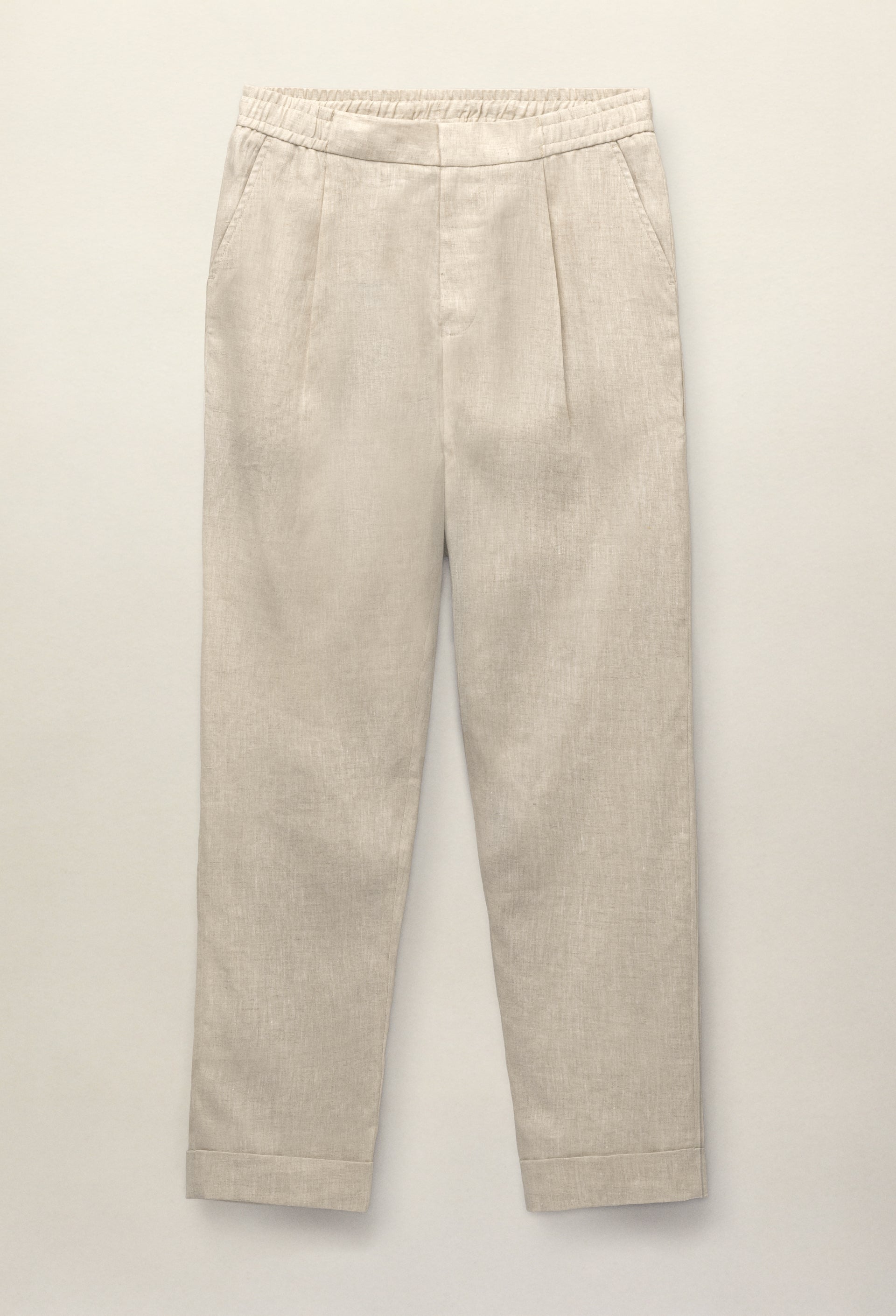 Lightweight Linen Trousers Oat- Hombre Amsterdam