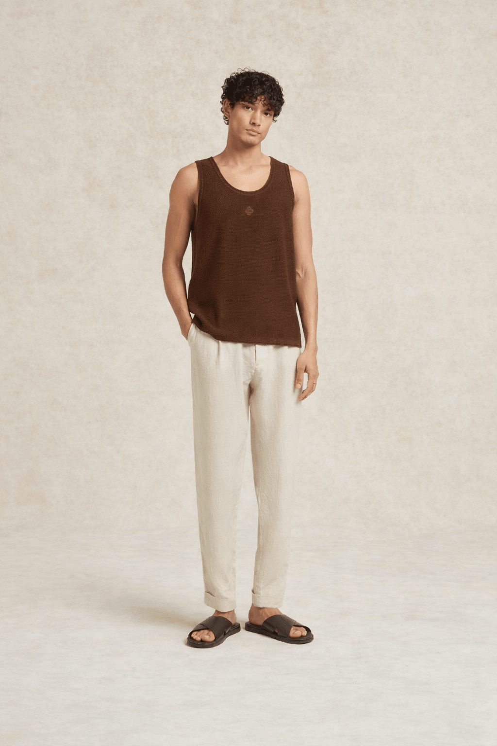 Lightweight Linen Trousers Oat- Hombre Amsterdam
