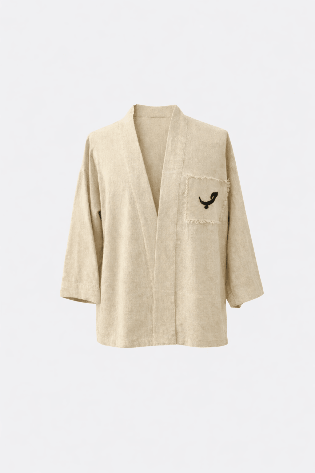LINEN KIMONO NATURAL BEIGE - Hombre Amsterdam