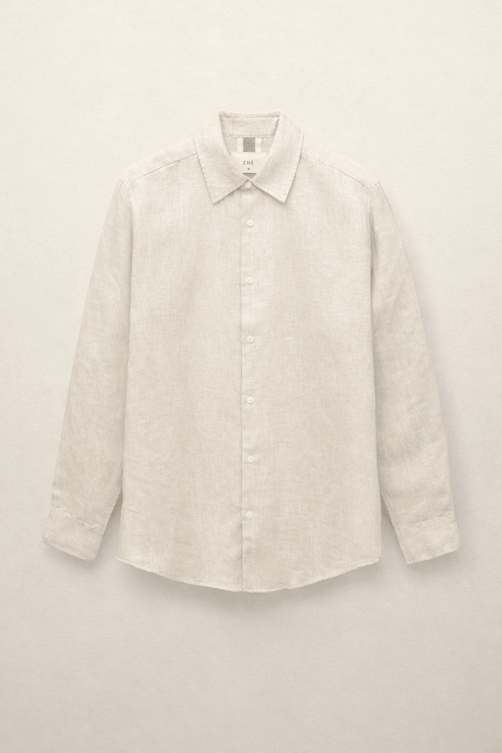 Linen Long Sleeve Shirt Oat - Hombre Amsterdam