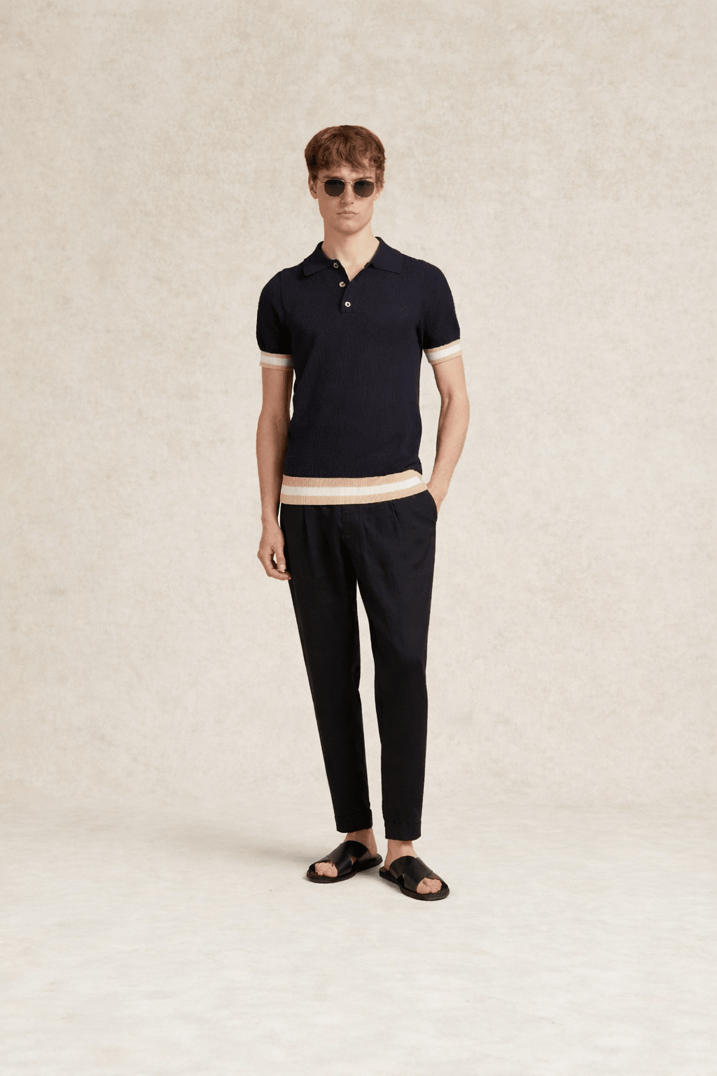 Linen Trouser Navy - Hombre Amsterdam