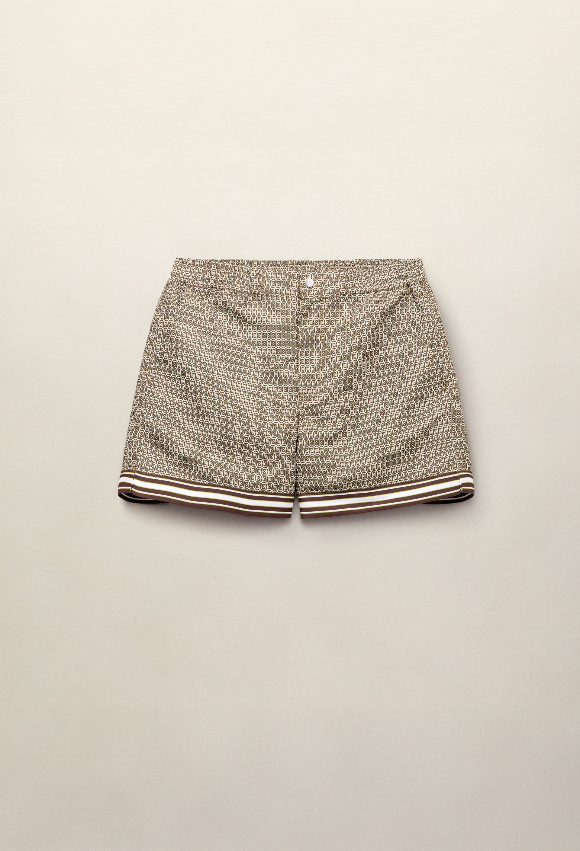 Lucena Printed Swimshorts Light Brown - Hombre Amsterdam