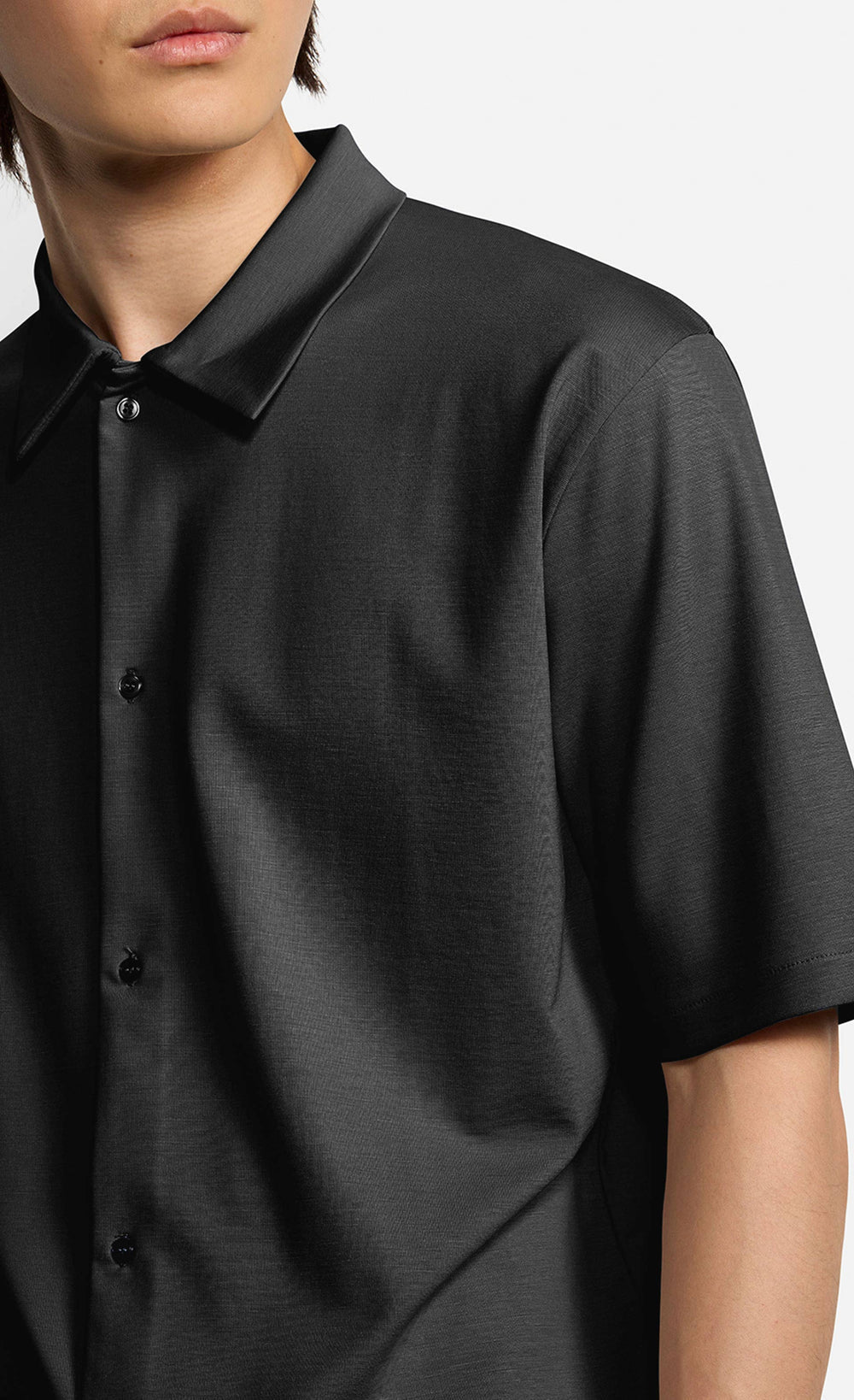 Lyocell Jersey Shirt Black - Hombre Amsterdam