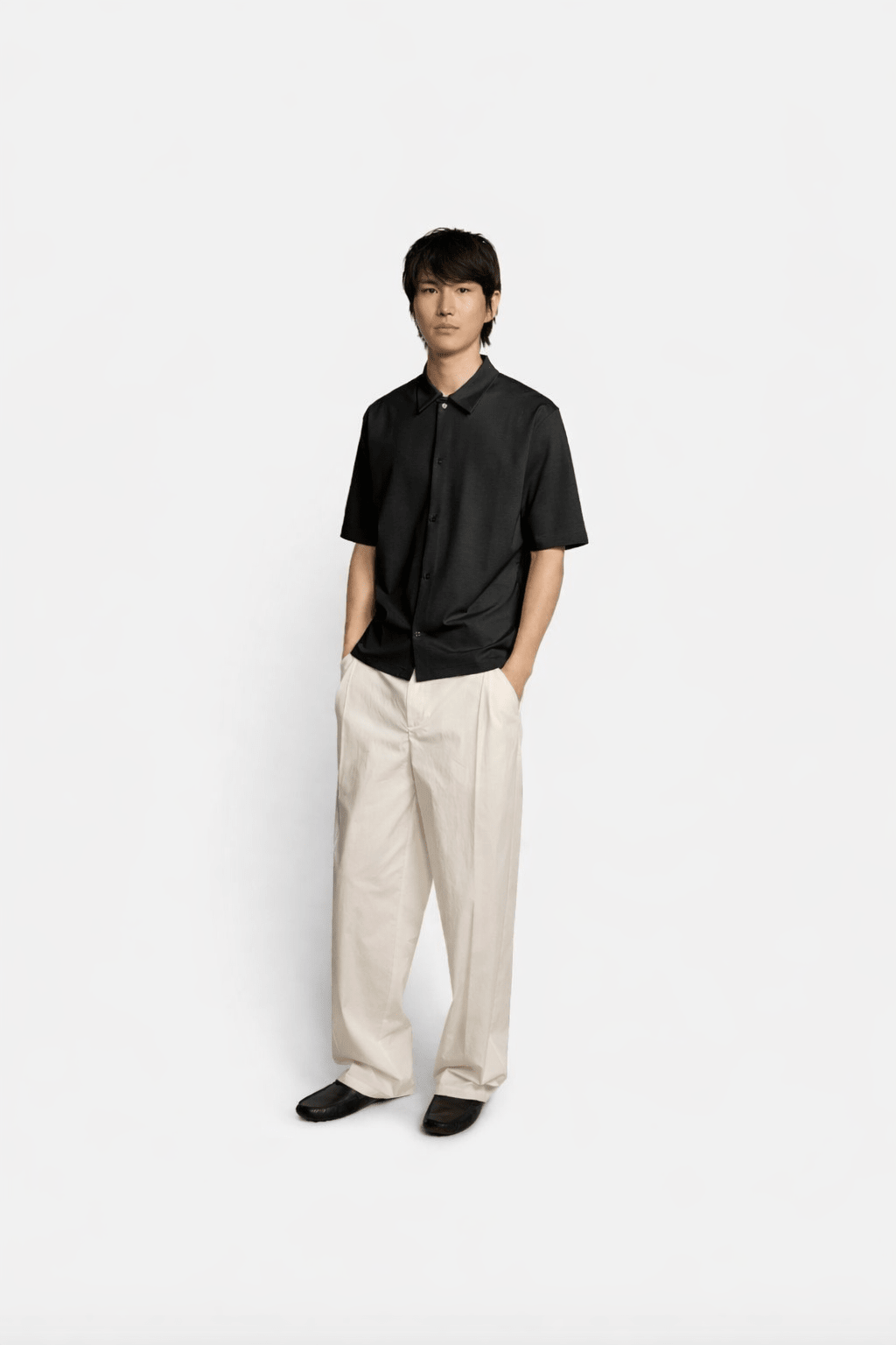 Lyocell Jersey Shirt Black - Hombre Amsterdam