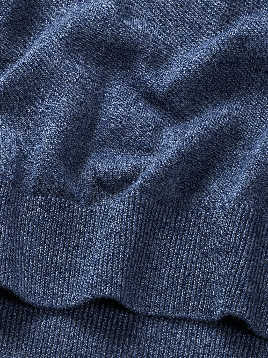 MERSINO ORIGINALE HALF ZIP SWEATER SEA BLUE - Hombre Amsterdam