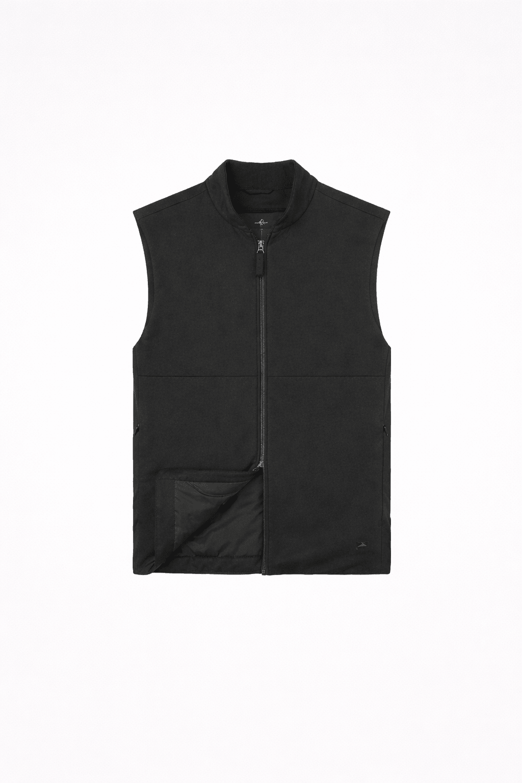 Mitch Stretch Wool Bomber Vest Black - Hombre Amsterdam