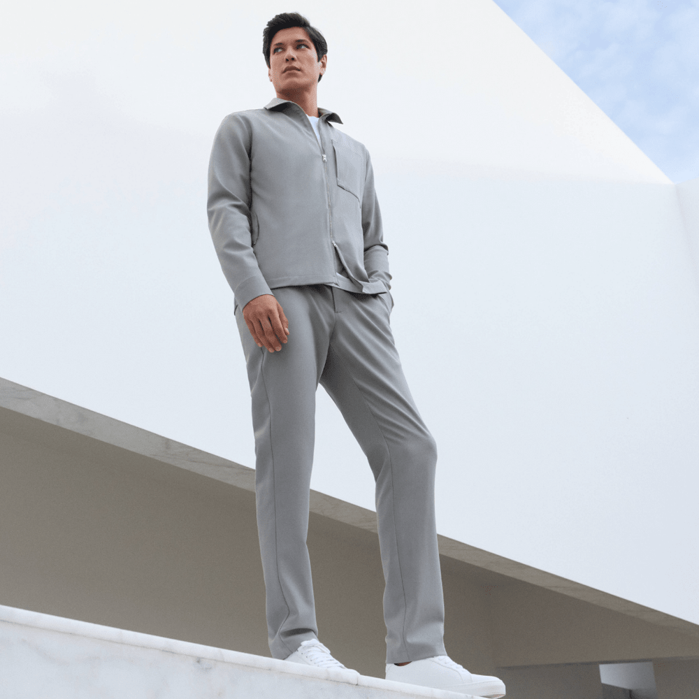 Neville Wool Travel Trouser Stone Beige - Hombre Amsterdam