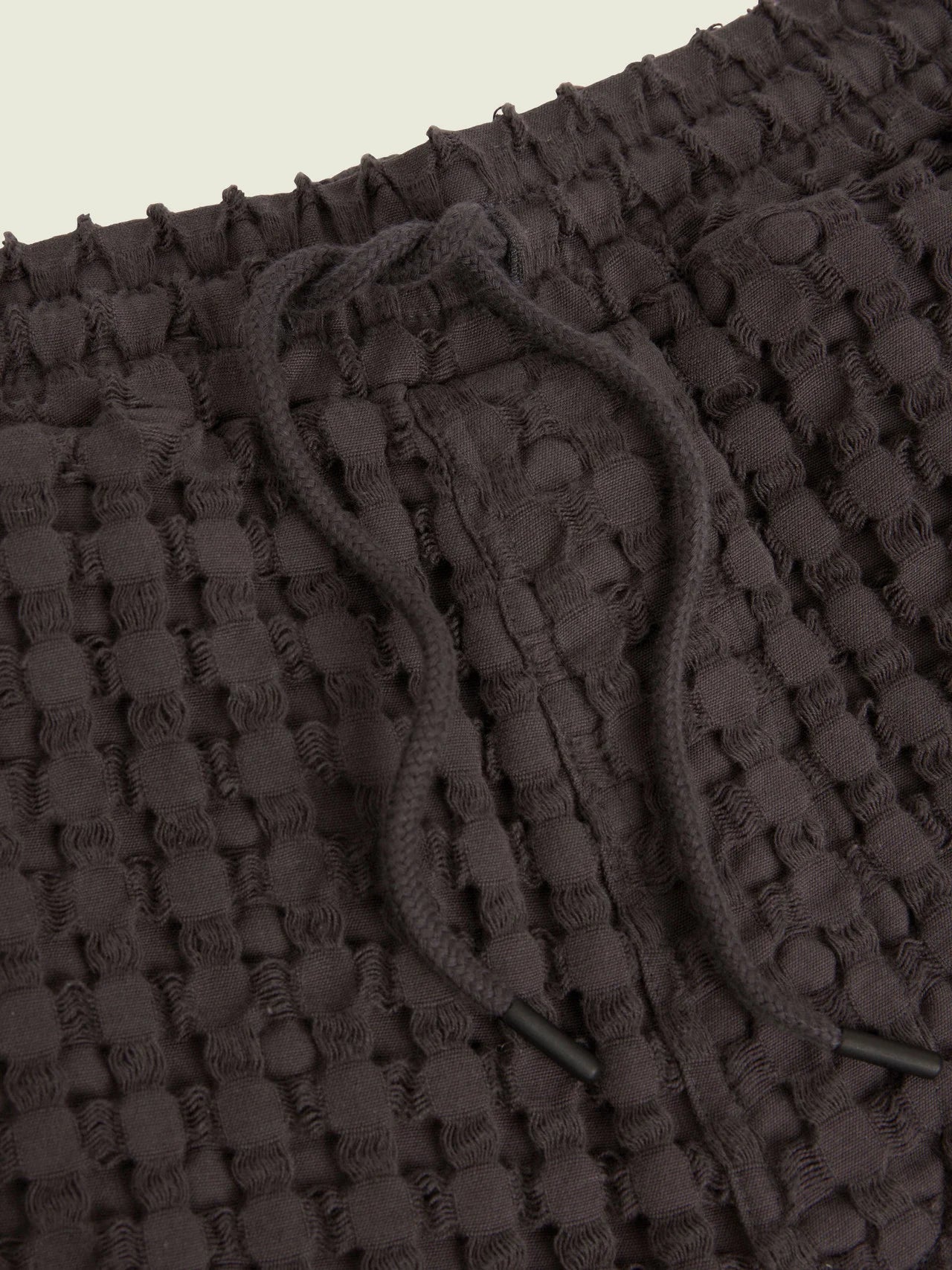 OAS COTTON WAFFLE SHORT NEARLY BLACK - Hombre Amsterdam