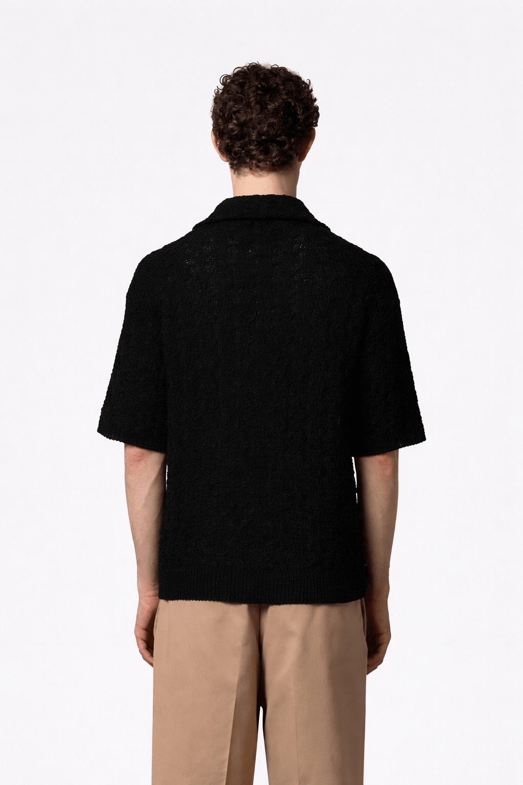 Oversized Two - Tone Jacquard Shirt - Hombre Amsterdam