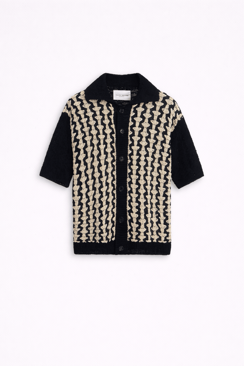 Oversized Two - Tone Jacquard Shirt - Hombre Amsterdam