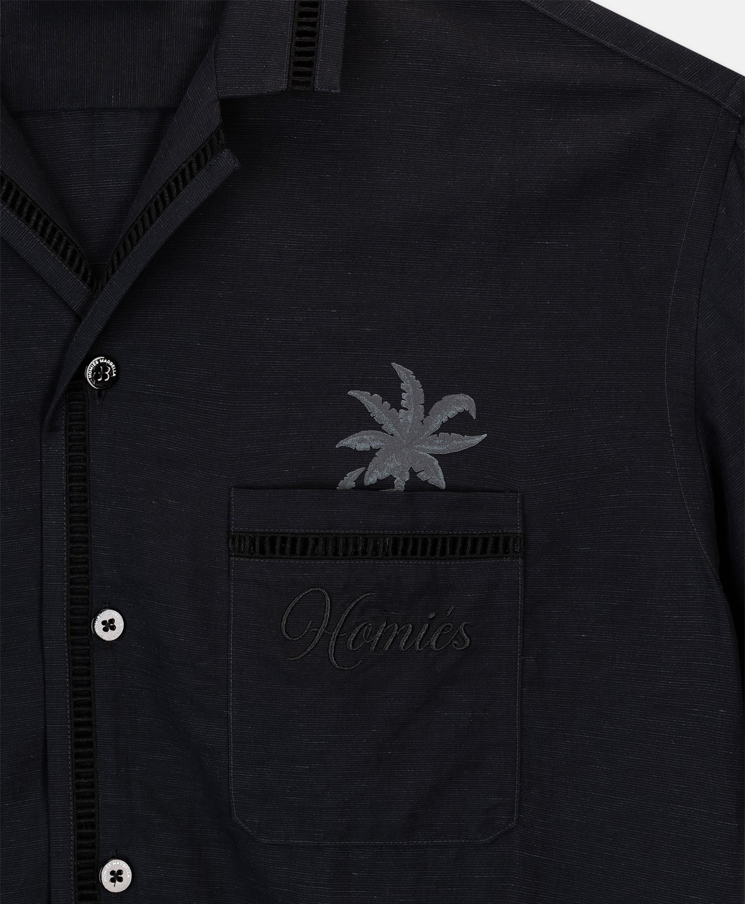Palm Tree Shirt Black - Hombre Amsterdam