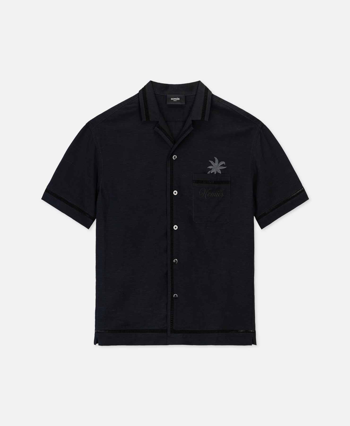 Palm Tree Shirt Black - Hombre Amsterdam