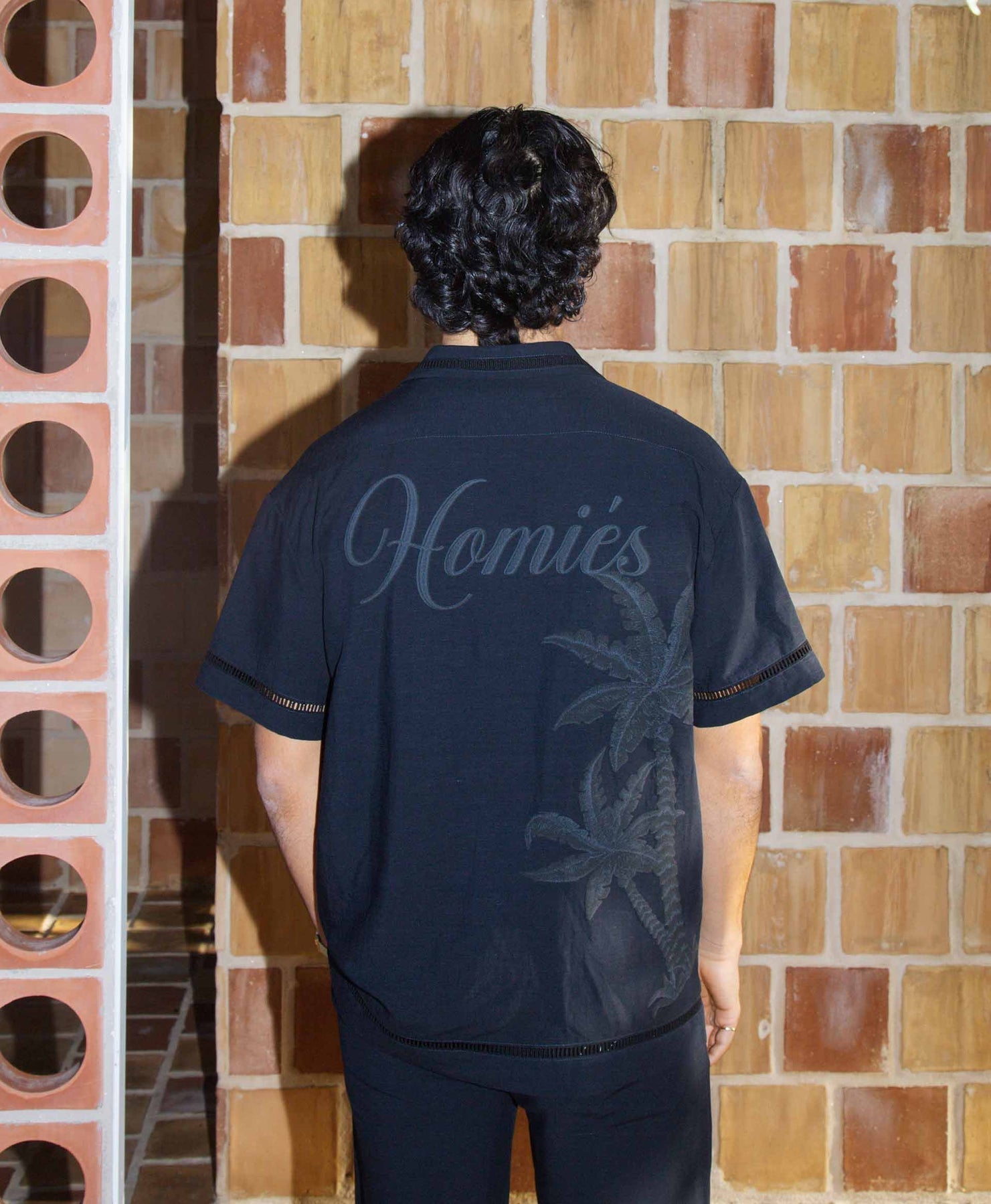 Palm Tree Shirt Black - Hombre Amsterdam