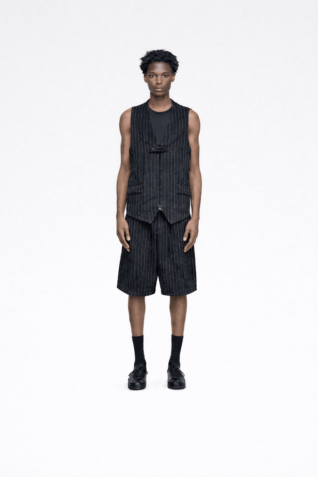 Pinstripe Sport Uniform Short Black - Hombre Amsterdam