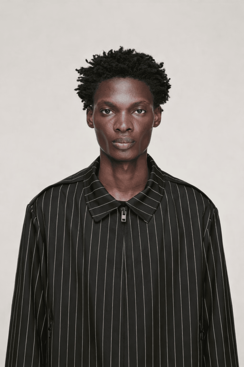 Refined Wool Ut Blouson Black Chalk Pearl - Hombre Amsterdam